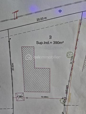 Terrain de 390 m²