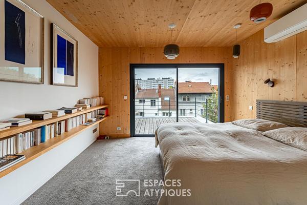 Maison d’architecte contemporaine à l’esprit loft avec jardin