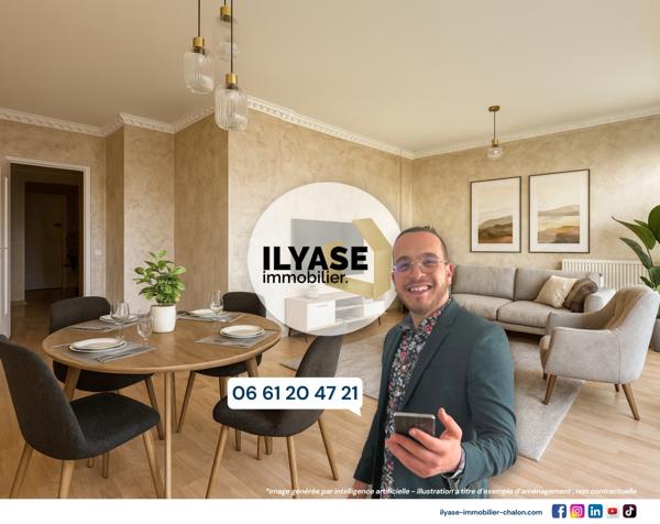 Chalon-sur-Saône (71100) Appartement T4 | 75 m² | Balcon | Cave