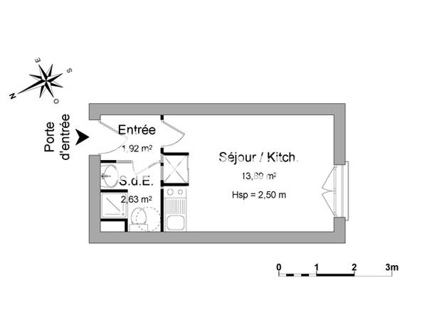 Location Studio 18.44 m² - 36 BOULEVARD DES BELGES La Roche Sur Yon 85000