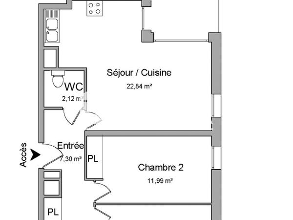 Location Appartement 3 pièces 63.3 m² - NOUVELLE VAGUE Rennes 35000