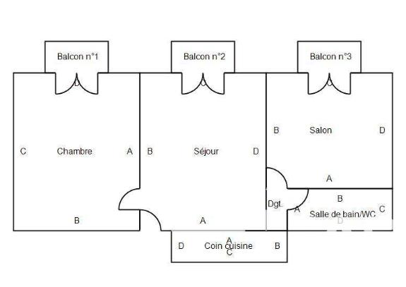 Appartement à vendre 3 pièces 50 m² Vals-les-Bains