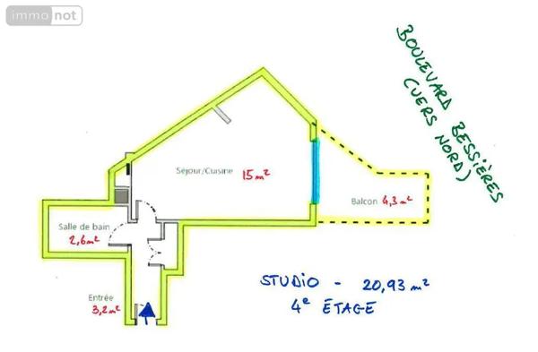 Achat - Appartement Paris 17e Arrondissement 75017 1 pièce 22 m 2