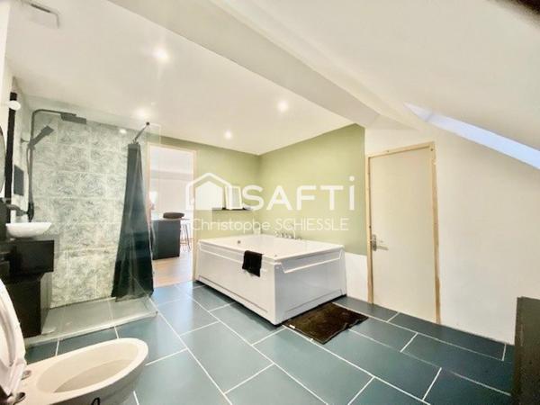 Immeuble de 3 appartements avec un garage et deux caves sur 3 ares 58