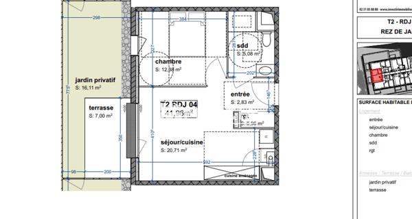Location Appartement 2 pièces 41.96 m² - Maromme 76150