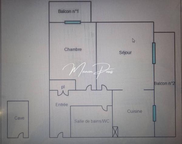 Appartement à vendre 3 pièces de 43 m²