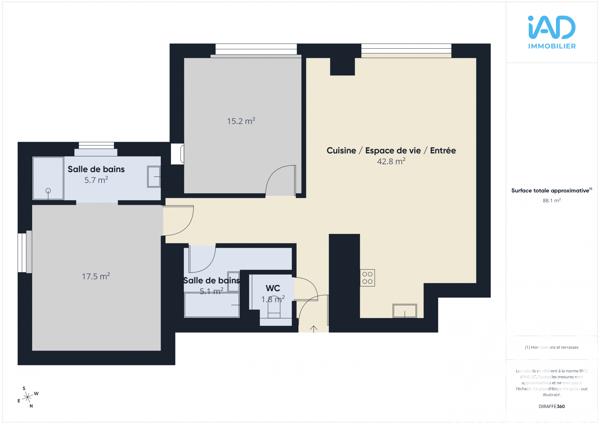 Appartement à vendre 3 pièces 87,4 m² Neuves-Maisons