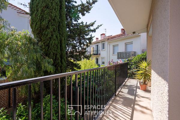 Appartement de charme avec balcon, garage, cave et jardin