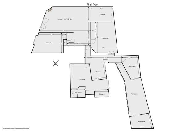 Aubagne centre T4 atypique ~87m² avec terrasse ~16m² et des rangements