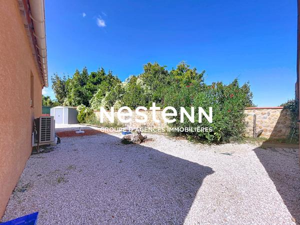 Charmante villa récente 4 faces à Pia, plain-pied, 3 chambres, jardin et garage