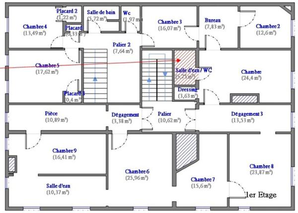 Bâtisse de caractère à colombages – 420 m² – terrain 1 350 m² – cœur de bastide MASSEUBE