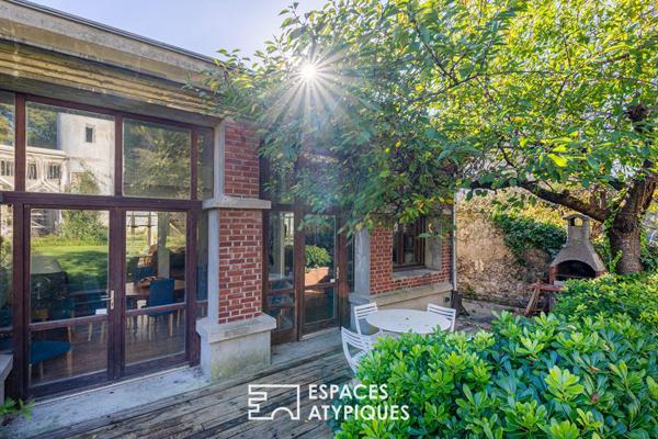 Alliance du XVIIIe avec jardin et studio indépendant au coeur de Deuil-la-Barre