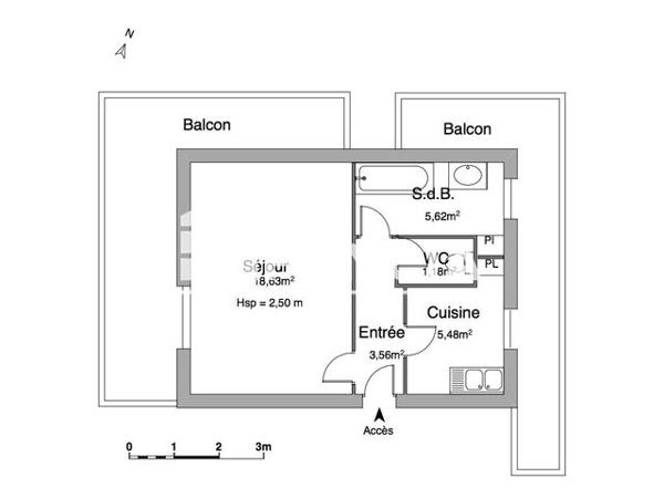 Location Studio 34.47 m² - RUE DU CHEMIN VERT Ifs 14123