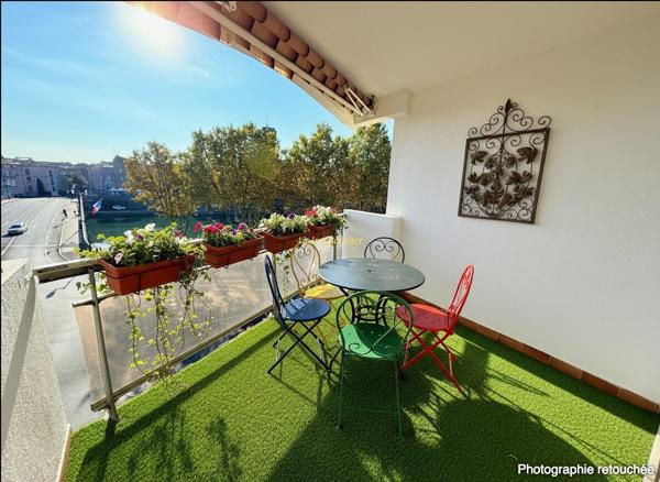 Agde  T3 traversant de 68 m² avec deux terrasses et garage. Vue Hérault
