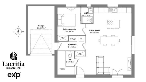 Beau terrain plat de 526m2 avec vue sur le château de Septème