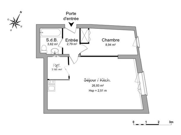 Location Appartement 2 pièces 45.19 m² - 2 RUE DE LA CAUSSADE Albi 81000