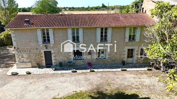 Ferme en pierre 6 pièces 218m² avec 2 hangars