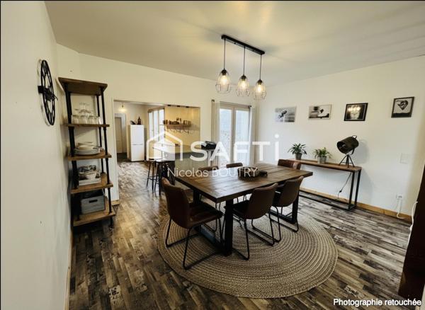 Maison prête à vivre avec 3 chambres, jardin, garage et chaudière récente