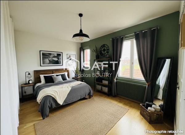 Maison prête à vivre avec 3 chambres, jardin, garage et chaudière récente