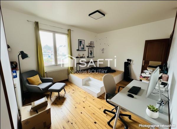 Maison prête à vivre avec 3 chambres, jardin, garage et chaudière récente