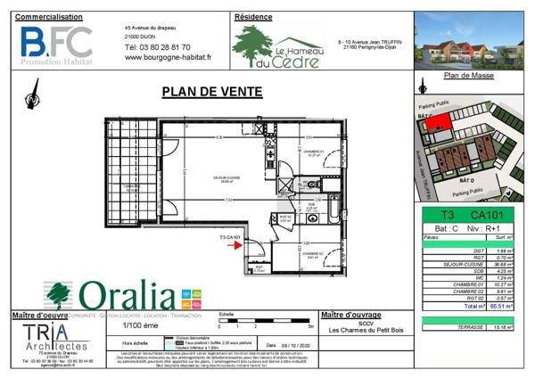 Appartement · Location Perrigny Les Dijon (21160) 3 pièces · 66m²