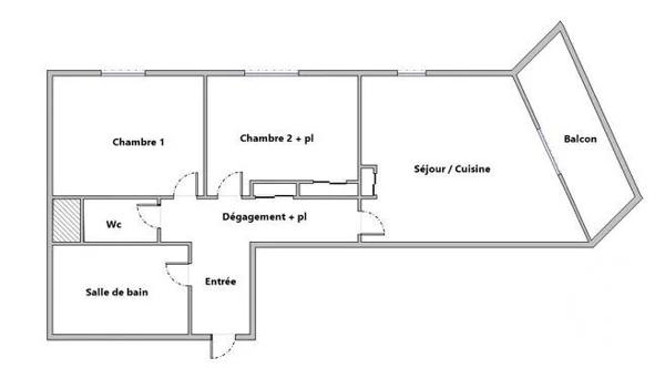 Appartement F3 à vendre  3 pièces - 61,12 m 2   CASTELNAU LE LEZ  - 34