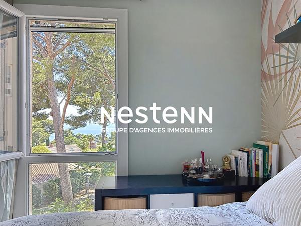Appartement Cassis 4 pièces, 80 m2 au calme absolu avec vue mer, terrasse, stationnement facile