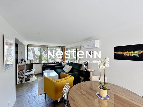 Appartement Cassis 4 pièces, 80 m2 au calme absolu avec vue mer, terrasse, stationnement facile
