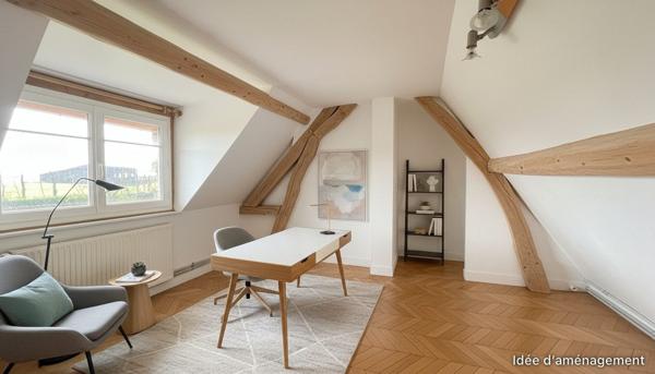 Yerville- Longère de 145 m2 4 chambres avec Vie de plain-pied