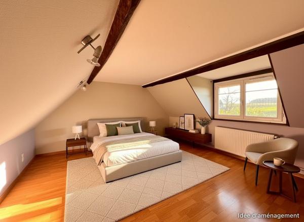 Yerville- Longère de 145 m2 4 chambres avec Vie de plain-pied