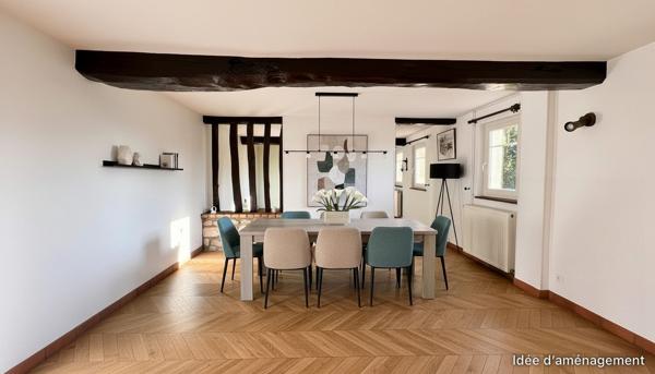 Yerville- Longère de 145 m2 4 chambres avec Vie de plain-pied