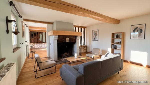 Yerville- Longère de 145 m2 4 chambres avec Vie de plain-pied