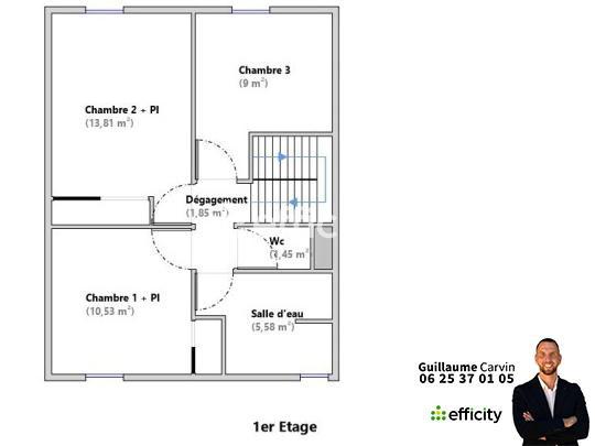Maison 4 pièces - 80 m² Exclusivité efficity