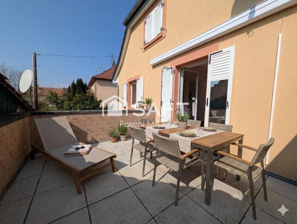 duplex 112m² avec terrasse et garage, centre ville