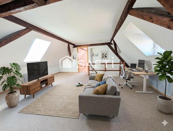 duplex 112m² avec terrasse et garage, centre ville