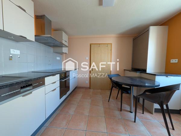 duplex 112m² avec terrasse et garage, centre ville