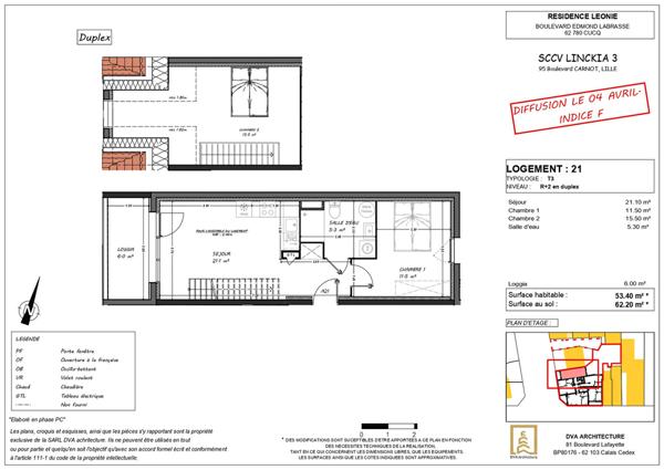 Appartement Stella 3 pièces 53.40 m²