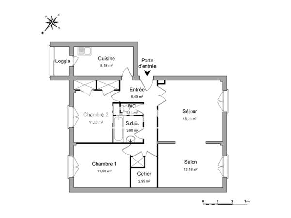 Location Appartement 3 pièces 79 m² - 2 RUE EDOUARD BRANLY Hyeres 83400