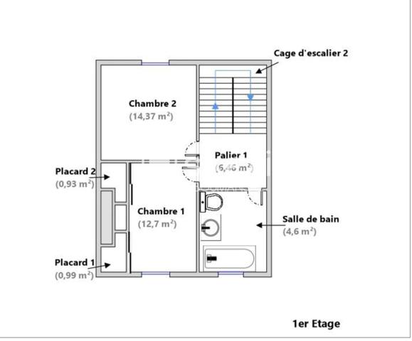 Maison 4 chambres quartier saint honoré avec dépendances et jardin clos.