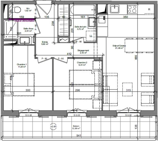 appartement à vendre 3 pièces SAINT GERVAIS LES BAINS (74)