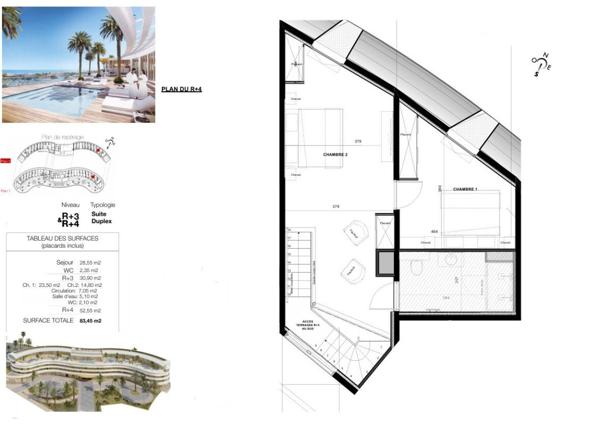 Le haut de gamme s'invite dans ce Duplex de plus de 83 m² au sein du village naturiste du Cap d'Agde