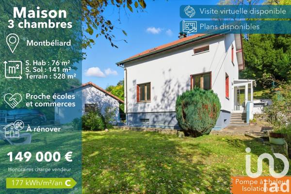 Maison à vendre 4 pièces 76 m² Montbéliard