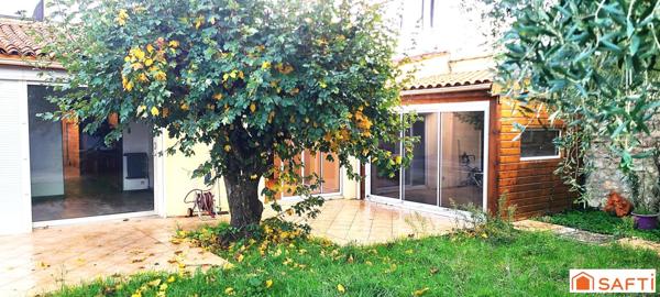 Maison de ville plain pied 142m2, 4 chambres, garage