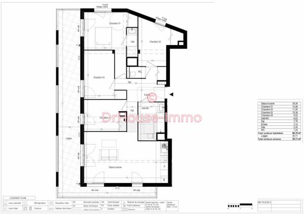 Appartement à vendre 5 pièces de 94 m²