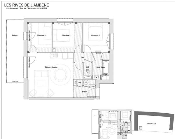 Appartement à vendre 4 pièces 71 m² Riom