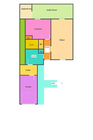 Nantes La Perverie, maison de PLAIN PIED.