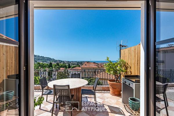 Duplex de prestige avec terrasse vue mer et garage privé – LE CANNET Saint-Sauveur