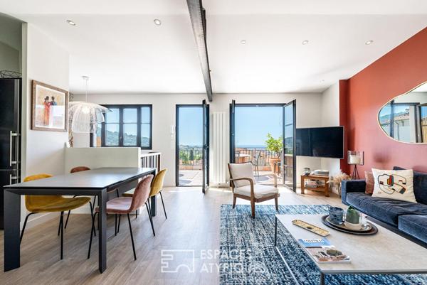 Duplex de prestige avec terrasse vue mer et garage privé – LE CANNET Saint-Sauveur