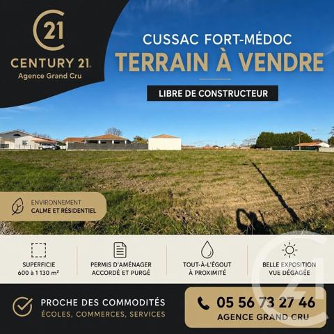 Terrain à vendre  463 m 2   EYSINES  - 33