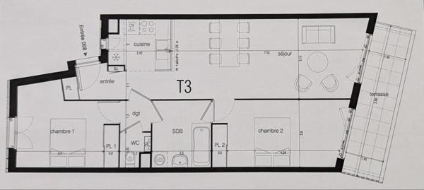 Chantepie (35135) Appartement 3 pièces 67 m²